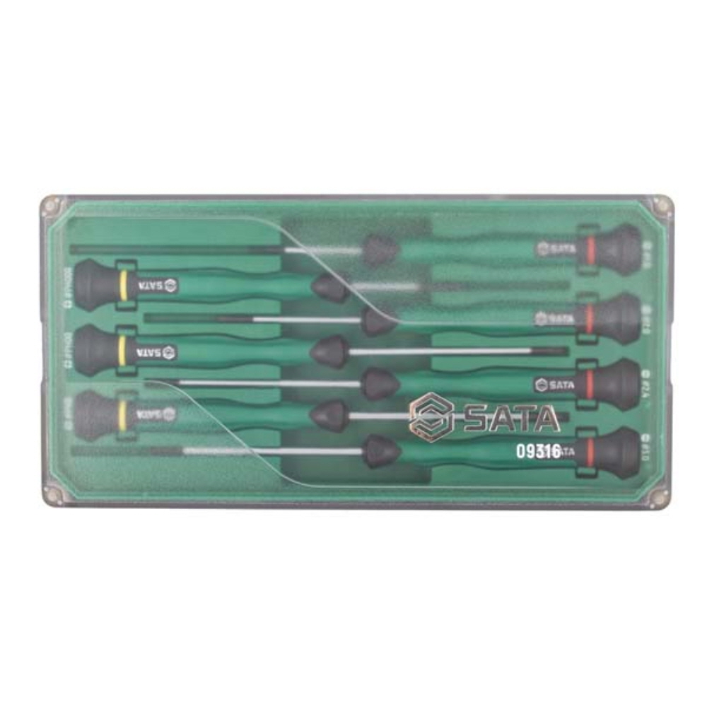 사타 SATA 정밀 일자 및 십자 드라이버 세트 9PCS 09316 시계 도라이바 - 상세 이미지 4
