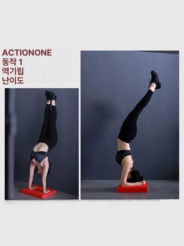 두꺼운 사각 홈트 피트니스 운동매트 두툼한 트레이닝 오렌지 30x너비 20x두께 6cm - 상세 이미지 2