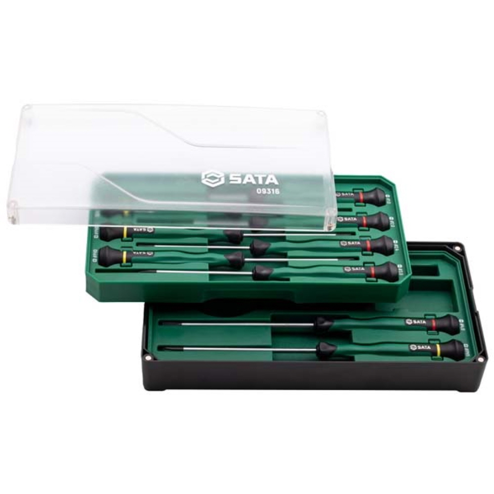 사타 SATA 정밀 일자 및 십자 드라이버 세트 9PCS 09316 시계 도라이바 - 상세 이미지 3