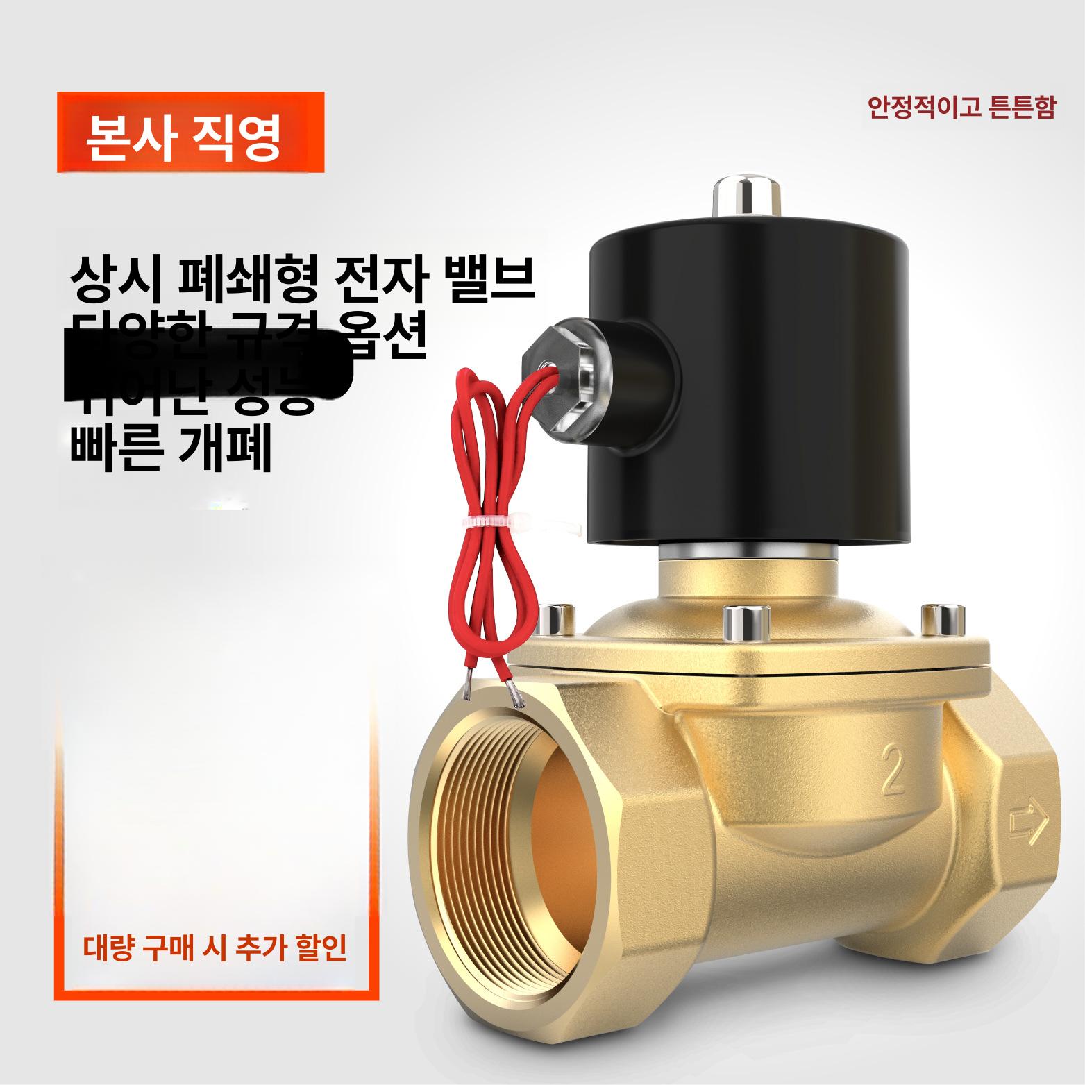 물용 전자밸브 아연합금 밸브 황동 온수 산업용 배관용 2w025-08 1 4인치 DC24V - 상세 이미지 2