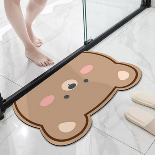 물기제거 발 규조토 흡수 드로잉 매트 세척 욕실 - 상품 이미지