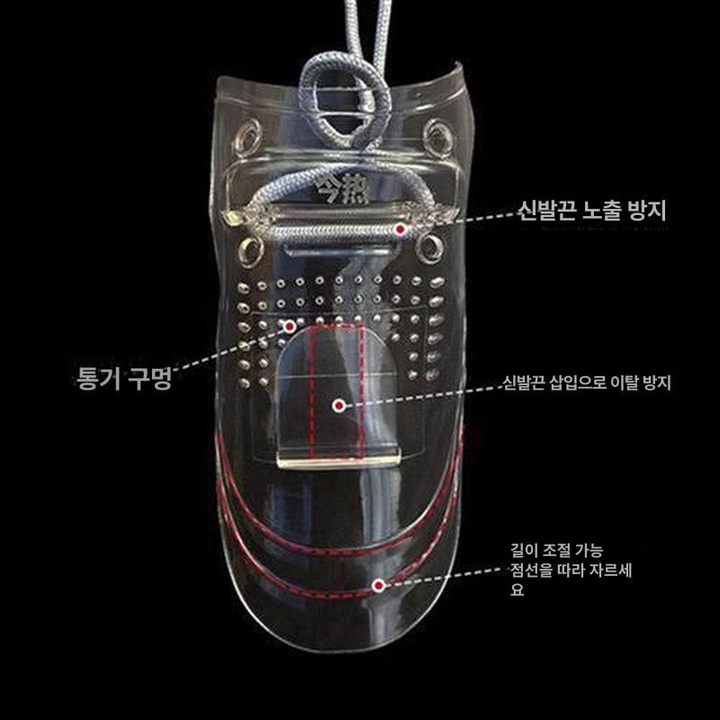 헤어살롱 방수 신발덮개 소형 머리카락 보호 커버 슈즈 투명 1켤레 소형 35-40 D66 프리사이즈 - 상세 이미지 2