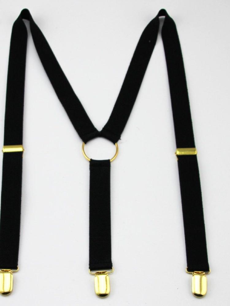 강력 3클립 조절형 서스펜더 멜빵 스트랩 남녀공용 검정 (은색 집게) 100cm - 상세 이미지 2