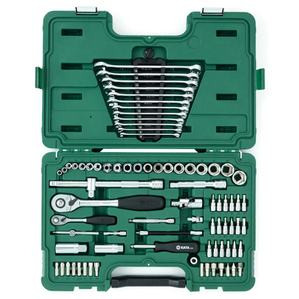 사타 SATA 1/4 1/2 마스터 공구 세트 78PCS 09518 가정용 자동차 정비셋트 - 상세 이미지 3