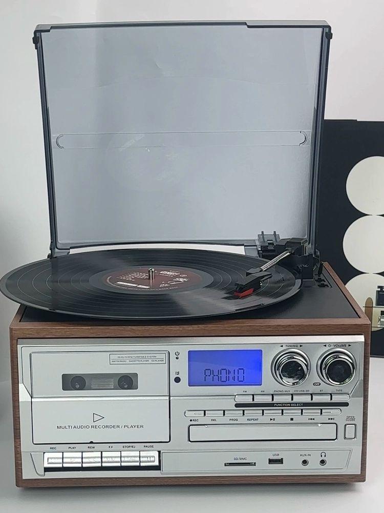 멀티 턴테이블 LP 레코더 축음기 CD 블랙 테이프 블랙 - 상세 이미지 5