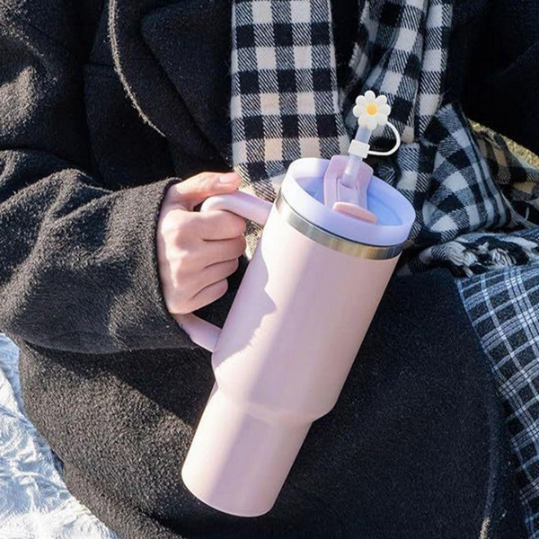 빨대 텀블러 재사용 실리콘 방지 마개 캡 먼지 오염 - 상품 이미지