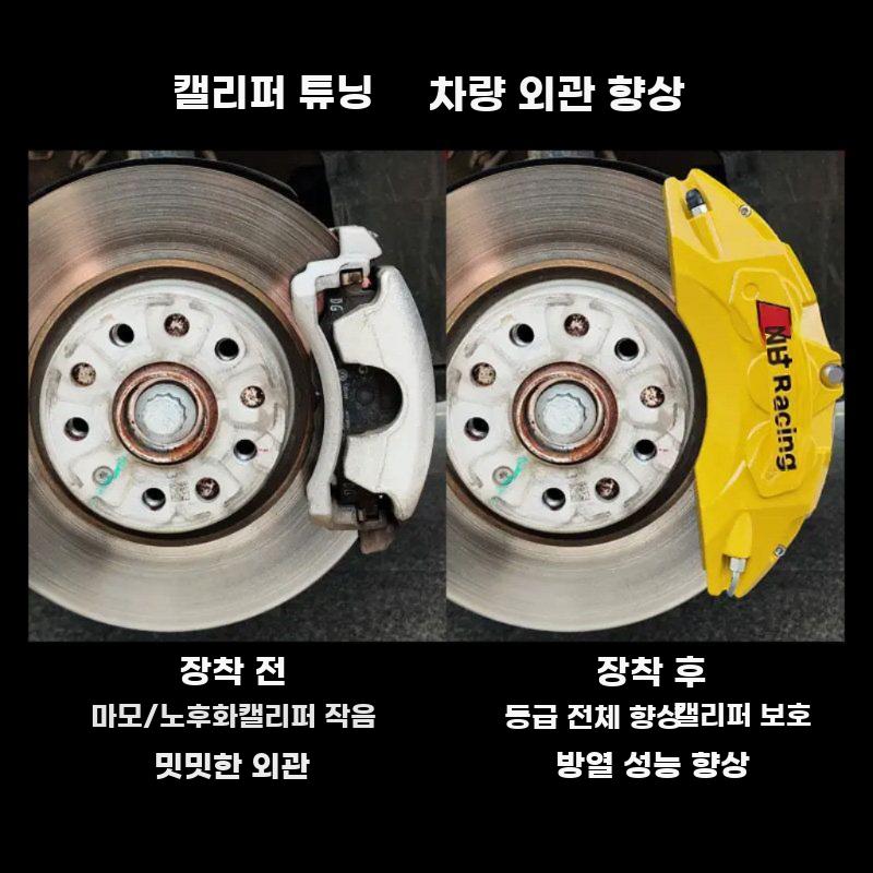 알루미늄 합금 브레이크 캘리퍼 커버 튜닝 휠 캘리퍼 빨간색 브레이크 캘리퍼 커버 한 쌍 리프 모터 C01 - 상세 이미지 2
