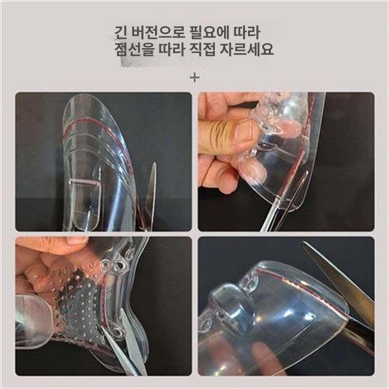 헤어살롱 방수 신발덮개 소형 머리카락 보호 커버 슈즈 투명 1켤레 소형 35-40 D66 프리사이즈 - 상세 이미지 5