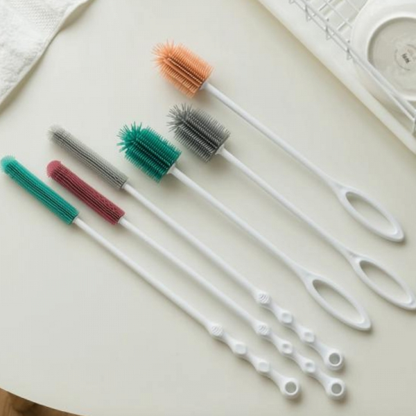 텀블러 실리콘 브러쉬 세척솔 물병 젖병 솔 국산 - 상품 이미지