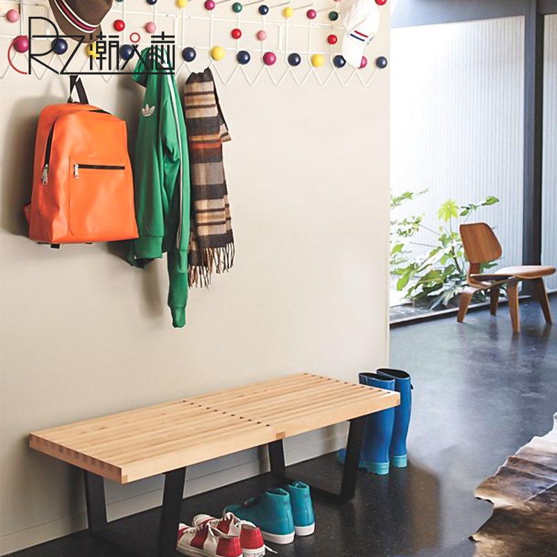 사우나 벤치 휴게실 탈의실 의자 나무 수영장 대기용 원목 긴 소파 안락용 공용좌석 - 상세 이미지 5