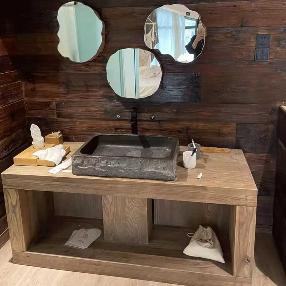 돌 세면대 세면기 대형 온천 탑볼 엔틱 자연석 수조 12cm - 상세 이미지 4