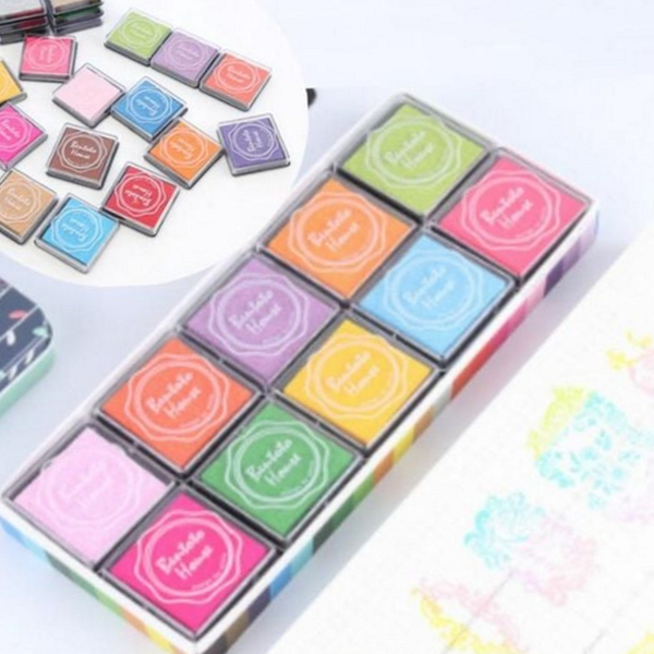 캘리그라피 패브릭 스탬프 패드 잉크 문구 어린이 - 상품 이미지