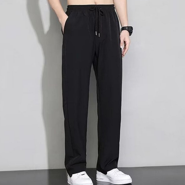 남성 데일리 여름 루즈핏 시원한 캐주얼 바지 일자핏 - 메인 이미지