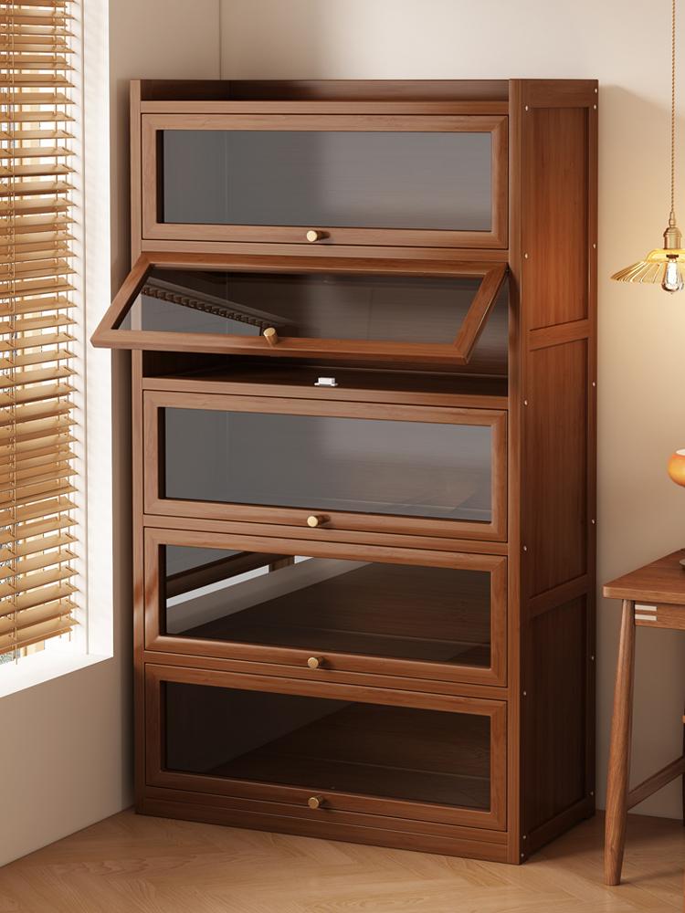 원목 캐비닛 키큰장 다용도실 거실 그릇 정리함 선반 인기 티 6칸 60cm - 상세 이미지 2