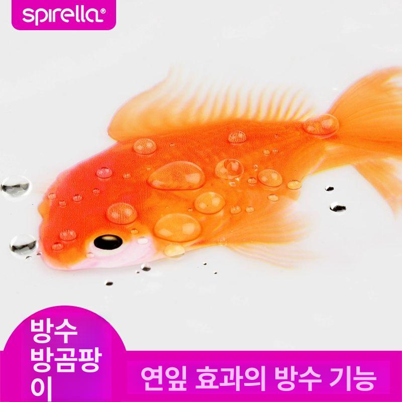 욕실 샤워 커튼 3D PEVA 입체 방수 금붕어 투명 골든피시 플레이잉스톤 180x200cm (폭x높이) 행잉링 포함 - 상세 이미지 4