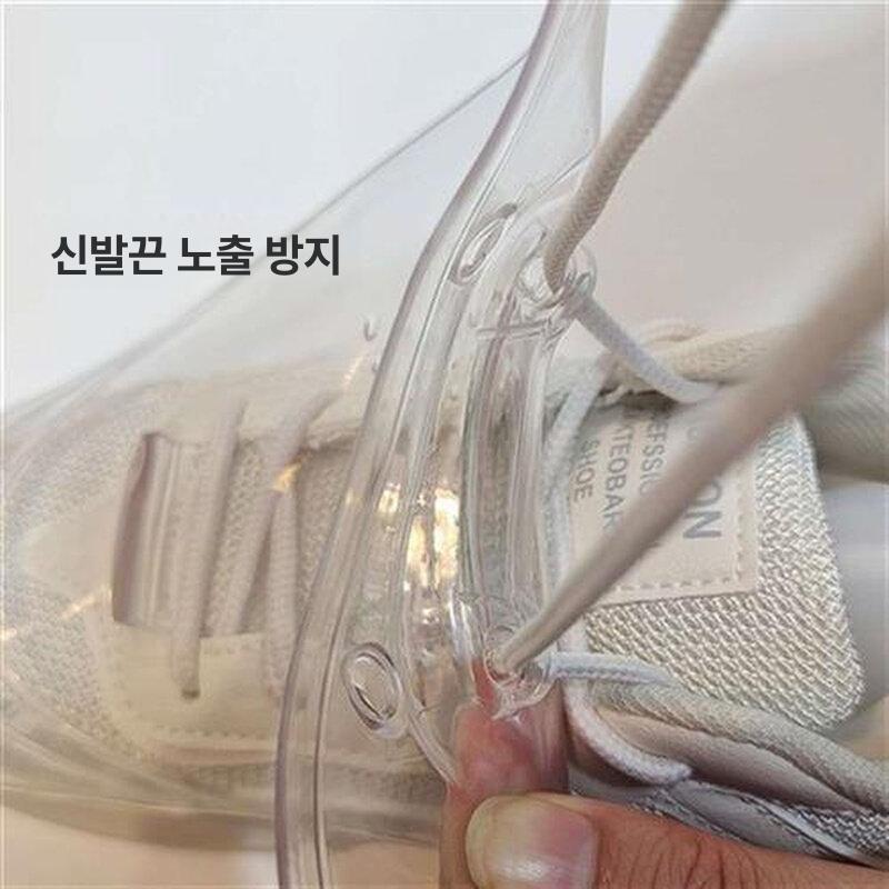 헤어살롱 방수 신발덮개 소형 머리카락 보호 커버 슈즈 투명 1켤레 소형 35-40 D66 프리사이즈 - 상세 이미지 4