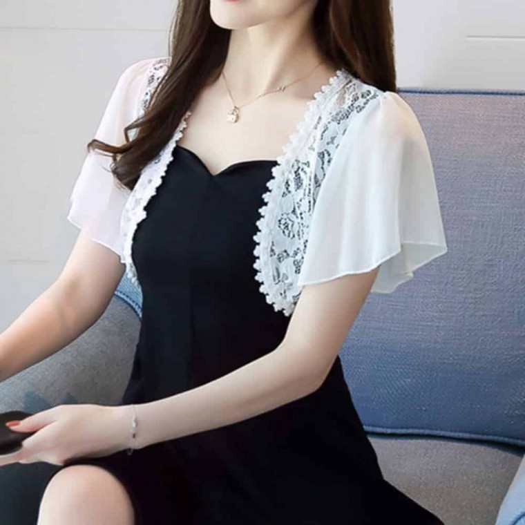 지니몰 쉬폰 볼레로 여자여름가디건 크롭볼레로 - 상품 이미지