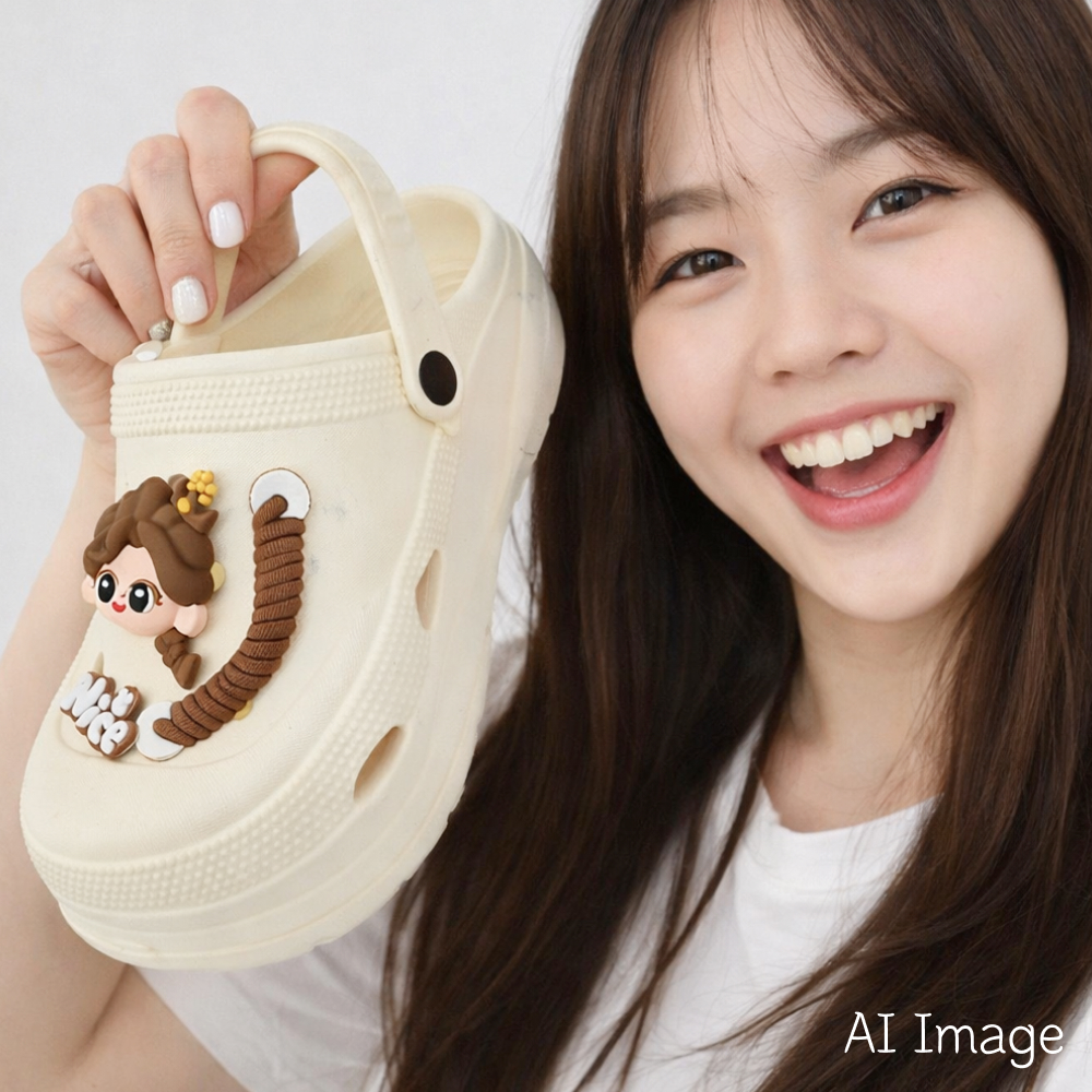 캐릭터 슬리퍼 5cm 발편한 키높이 통굽 푹신한 굽높은 WS3337 - 상품 이미지
