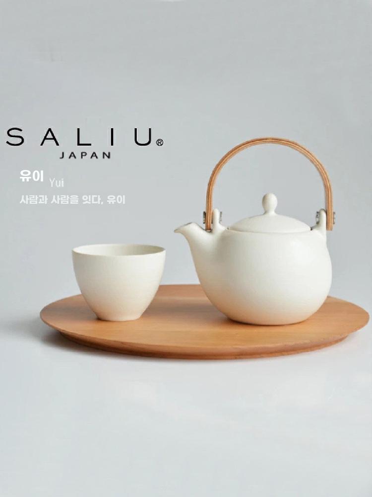 수공 미니 도자기 티포트 거름망 포함 차주전자 회색 330ml 사이드 핸들 찻주전자 301mL-400mL - 상세 이미지 2
