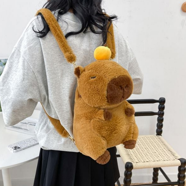 백팩 가방 카피바라 귀여운 크로스 인형 여성 봉제 - 상품 이미지