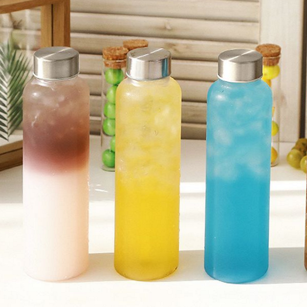 트라이탄 스텐 휴대용 물병 운동 캡 500ml 데일리 슬림 보틀 - 상품 이미지