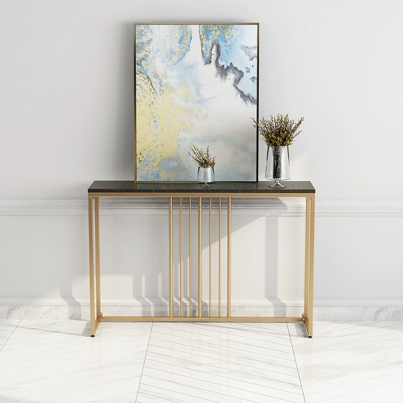 복도콘솔 긴테이블 철제 사이드 1200 장식장 슬림 180x30x75cm 골드 프레임 + 화이트 조립형 - 상세 이미지 4