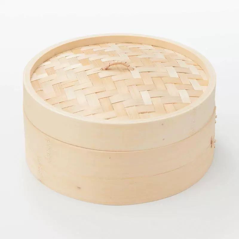 대나무 바구니 실내 인테리어 용기 원형 식물 카페 미니 소형 찜기 18cm x 8cm - 상세 이미지 3