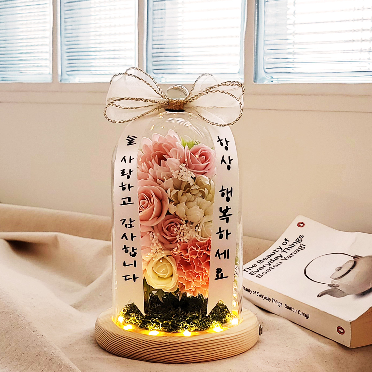 승진 화분 축하 선물 비누꽃 미니화환 개업 취임 퇴사 공무원진급 기념선물 - 상세 이미지 2