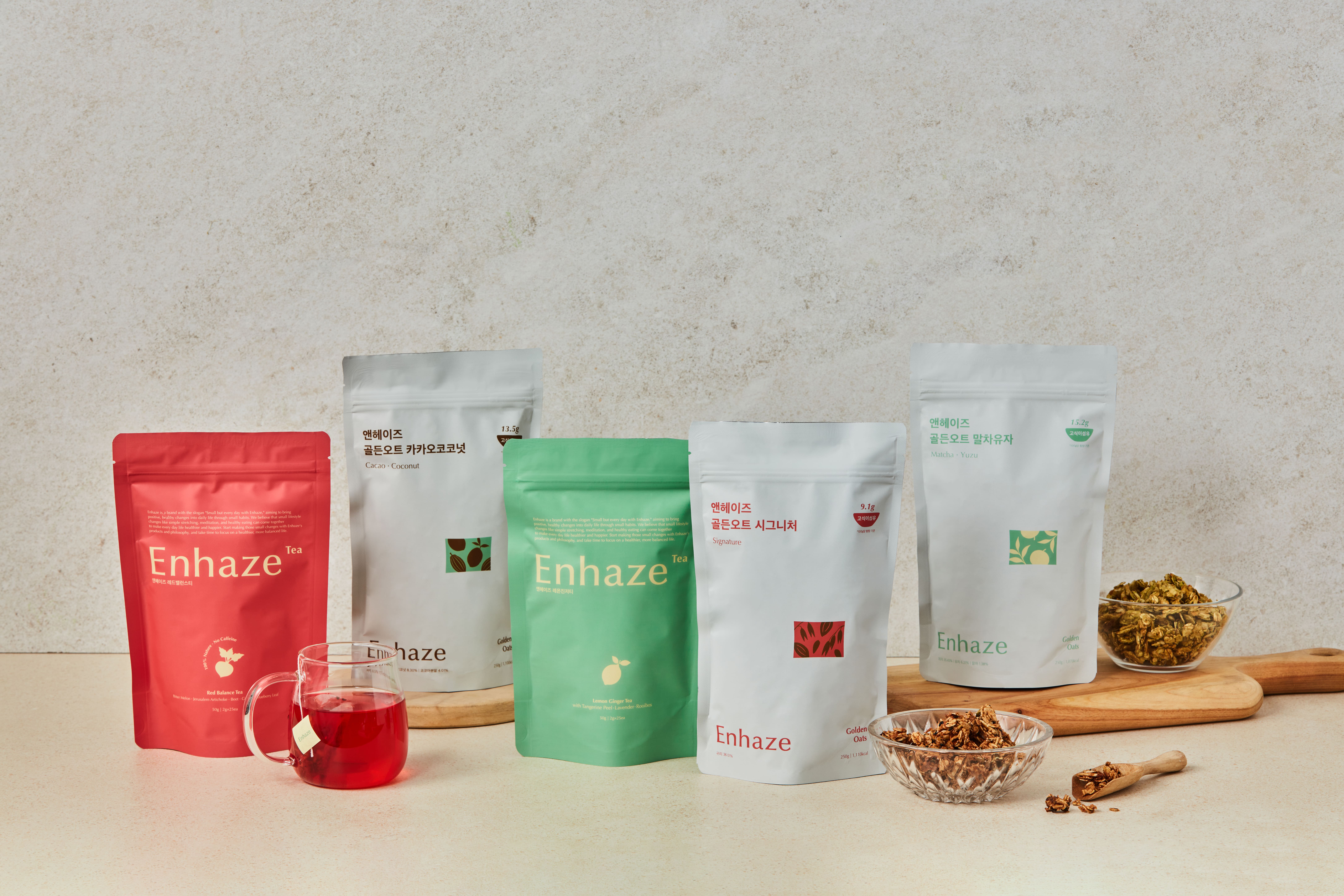 Enhaze 골든오트 고식이섬유 그래놀라 (시그니처, 말차유자, 카카오코코넛)250g 1팩 이미지 2