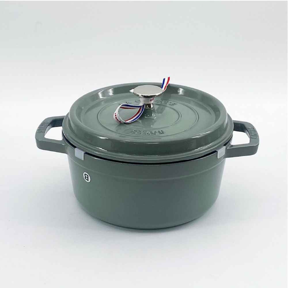스타우브 STAUB 원형 꼬꼬떼 22cm 유칼립투스 110922121-B 프랑스 B품 - 상세 이미지 2