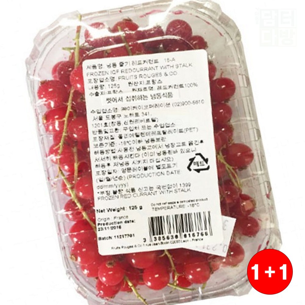 줄기레드커런트 손님접대용 입심심할때 자연그대로 레드커런트(1+1옵션 주문수량의 2배수량 배송) - 상품 이미지