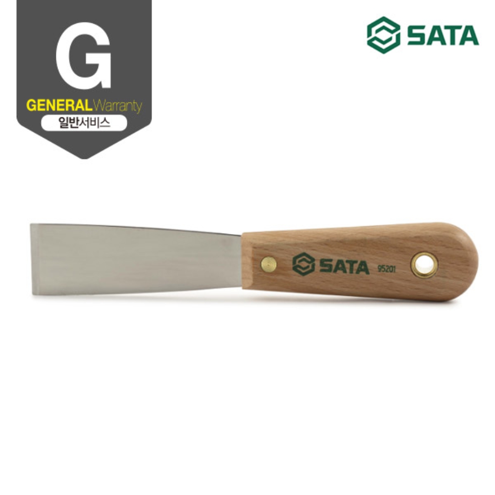 사타 SATA 목재 핸들 퍼티 스크레이퍼 95201 페인트 도장 빠데작업 - 상세 이미지 2