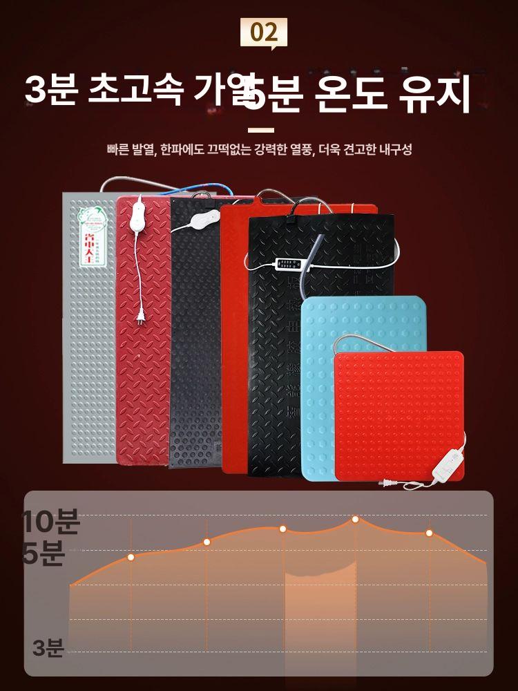 애견 온열매트 전기장판 강아지 고양이 반려동물 보온 난방 탄소섬유 고무재질 미끄럼방지 펫 전기 온열판 24x35 - 상세 이미지 3