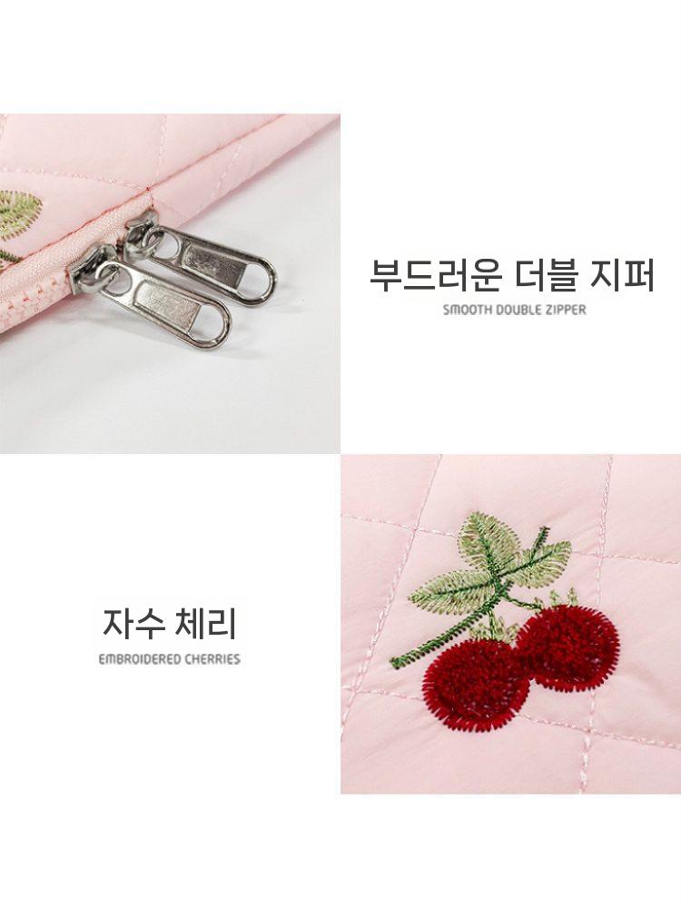 아이패드 에어 m4 태블릿 가방 11인치 13인치 체리 자수 노트북 가방 - 상세 이미지 4