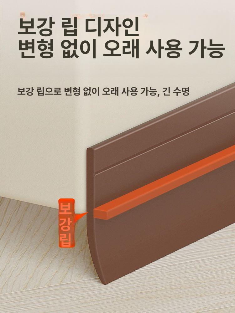 문틈 패킹 투명 도어패킹 현관문 틈막이 방음 외풍 차단 브라운 1줄 - 상세 이미지 3