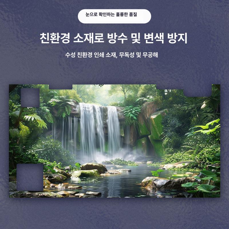 집 소동물 파충류 대형 도마뱀 육지거북이 개구리 사육장 고급 아크릴 투명 블랙 프레임 미스테리어스 고대 건축 - 상세 이미지 3