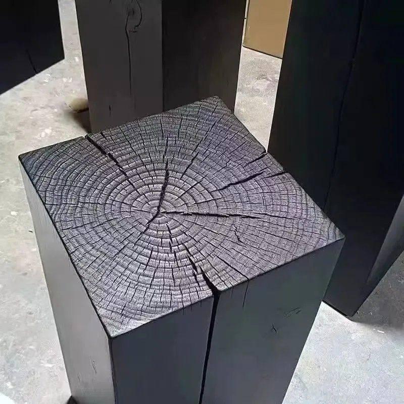 장작 보관대 업소용 오브제 받침대 조명 바구니 소품진열 블랙 20 x 20x40cm - 상품 이미지