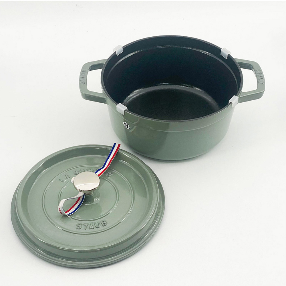 스타우브 STAUB 원형 꼬꼬떼 22cm 유칼립투스 110922121-B 프랑스 B품 - 상세 이미지 4