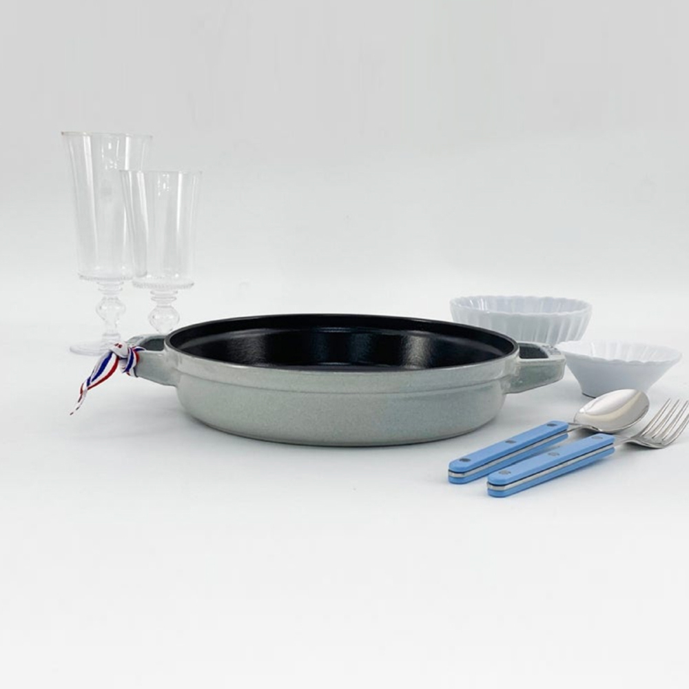 스타우브 STAUB 투핸들 원형팬 24cm 화이트트러플 1457924107-B 프랑스 B품 - 상세 이미지 3