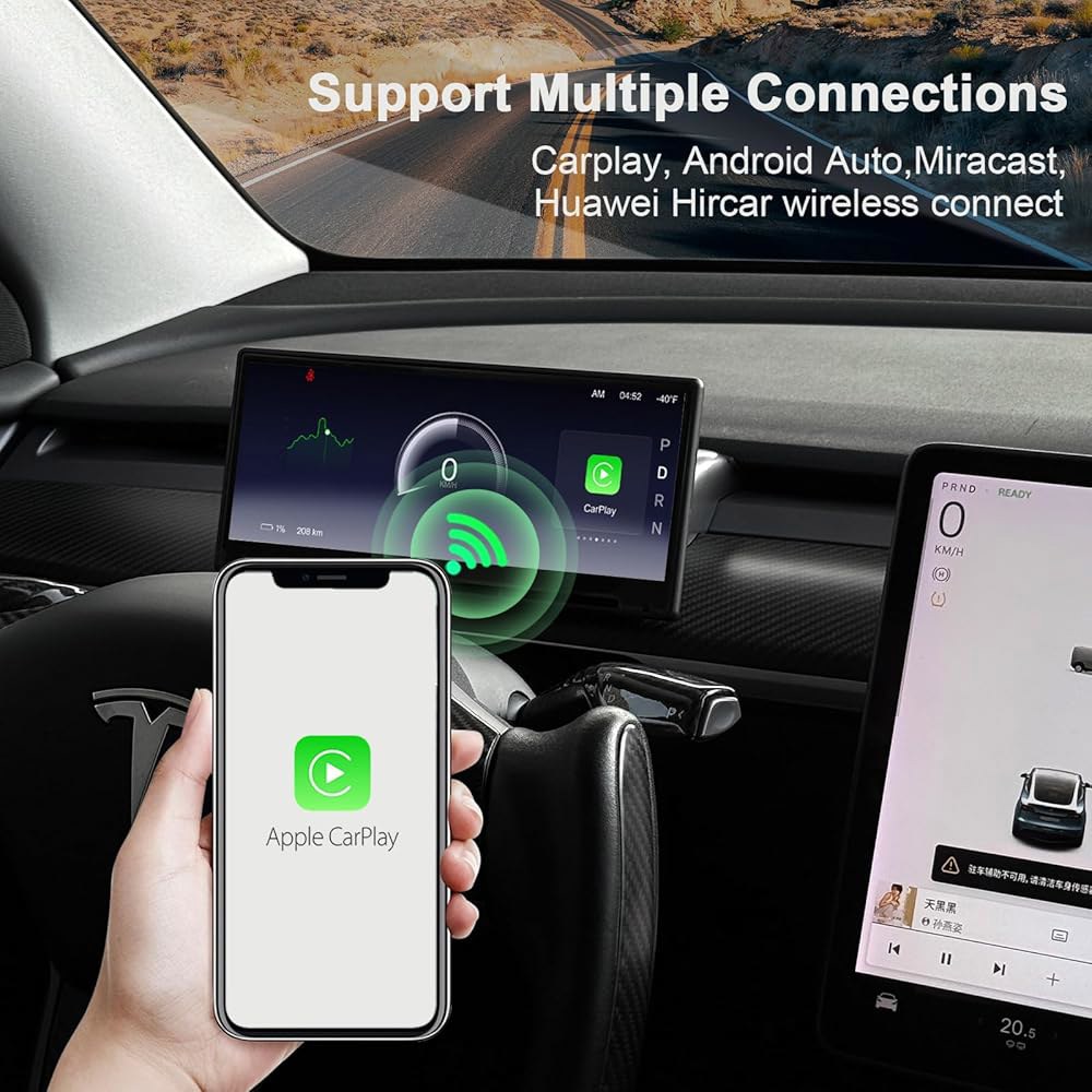 Tlyard 8.9인치, Tesla Model Y 2020-2024 3 2017-2023, 2.5D HD 얇은 카플레이 및 Android Auto OTA 업데이트, 전면 카메라와 - 상세 이미지 3