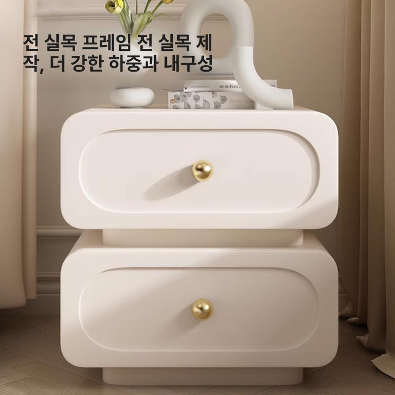 가죽 헤드보드 럭셔리 저상형 침대 신혼 엔틱 수납 기능 베이지화이트 완제품 불필요 바로사용가능 40x40x50cm - 상세 이미지 4