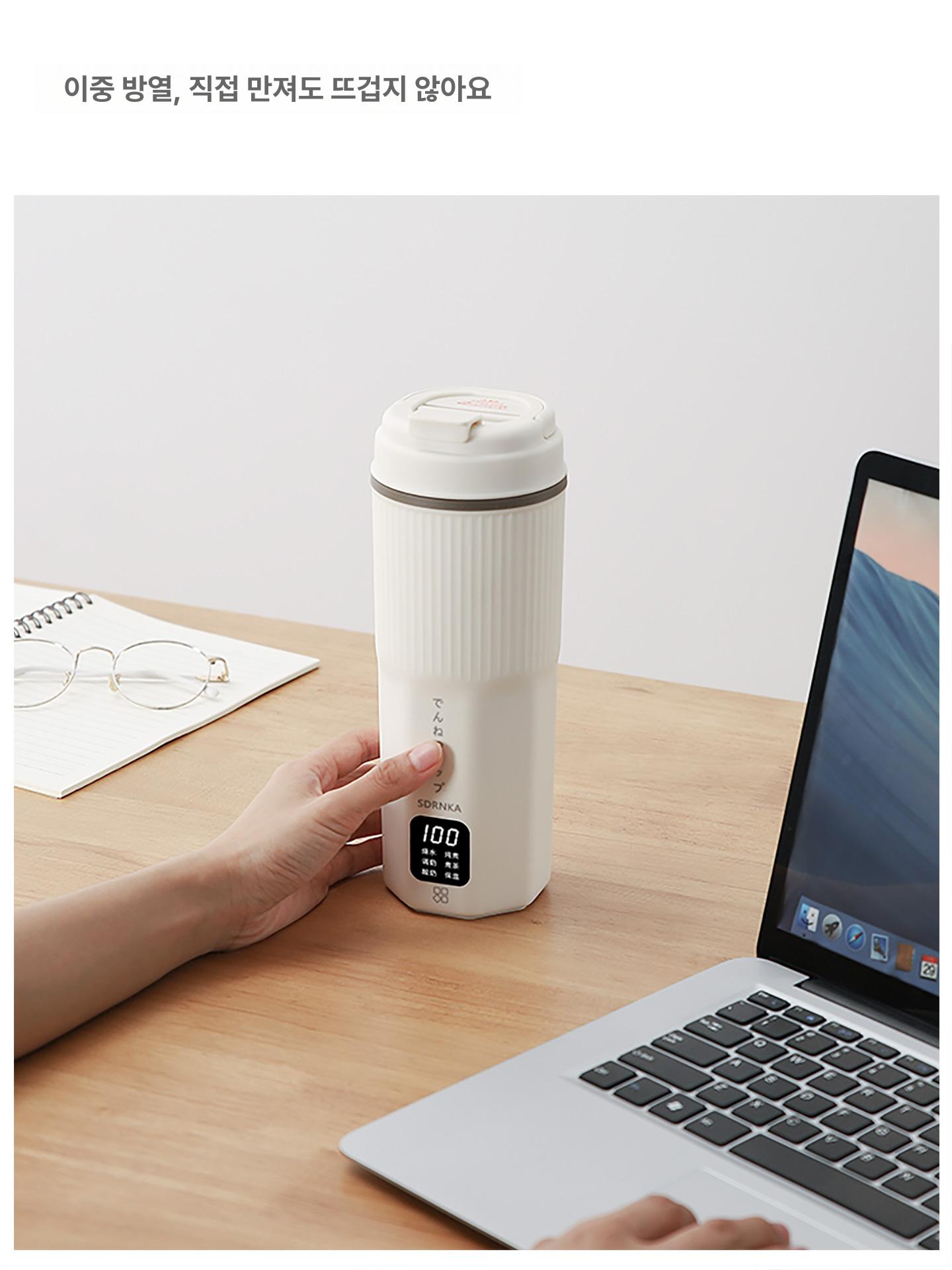 휴대용 커피 포트 usb 가열 충전식 주전자 여행용 소형 라면 올스텐 전기포트 - 상세 이미지 4