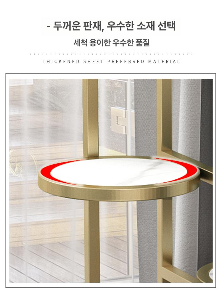 이동식 화분 정리대 실내 베란다 거실 트롤리 발코니 받침대 선반 원목 꽃집 프레임 - 상세 이미지 2