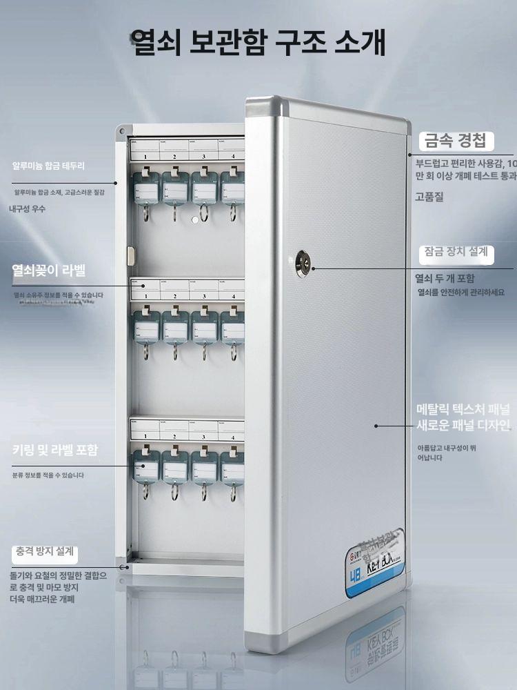 차 키 보관함 자동차 박스 벽걸이형 부동산 케이스 스탠다드 디지털 홀더 주차장 - 상세 이미지 2