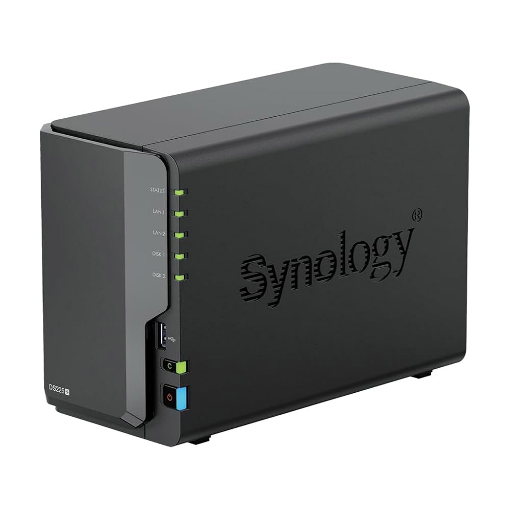 Synology DS225+ 2-Bay 디스크스테이션 NAS(인텔 셀러론 J4125 쿼드코어, 2GB 논-ECC DDR4 SODIMM 1 x 2,5 GbE 및 RJ-45 LAN - 상세 이미지 2