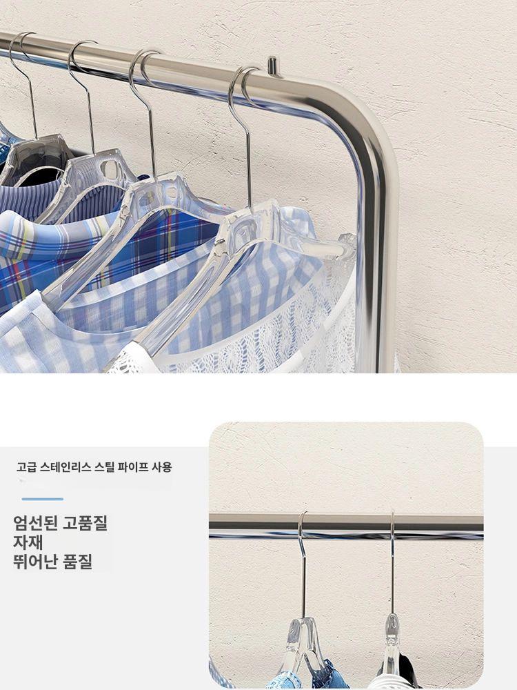 모던 스탠행거 옷가게 심플행거 매장 디스플레이 a형 기본옷걸이 스틸 현재 의류 스테인리스 - 상세 이미지 5