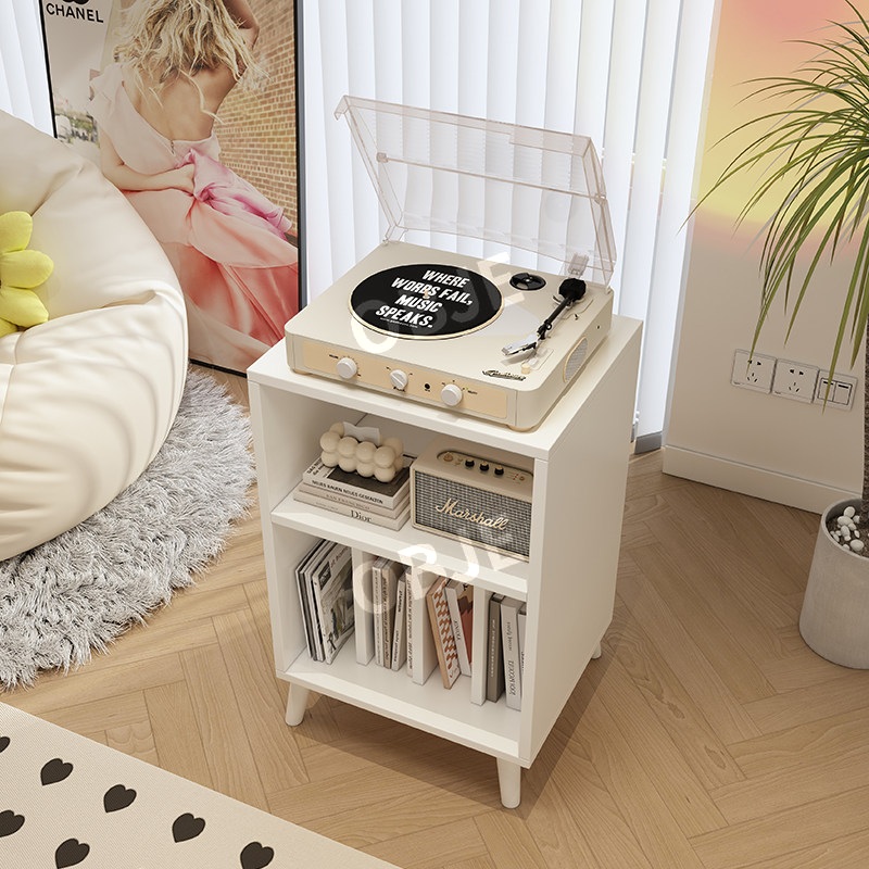 레코드 수납장 원목 LP 보관함 턴테이블 빈티지 수납장 - 상세 이미지 4