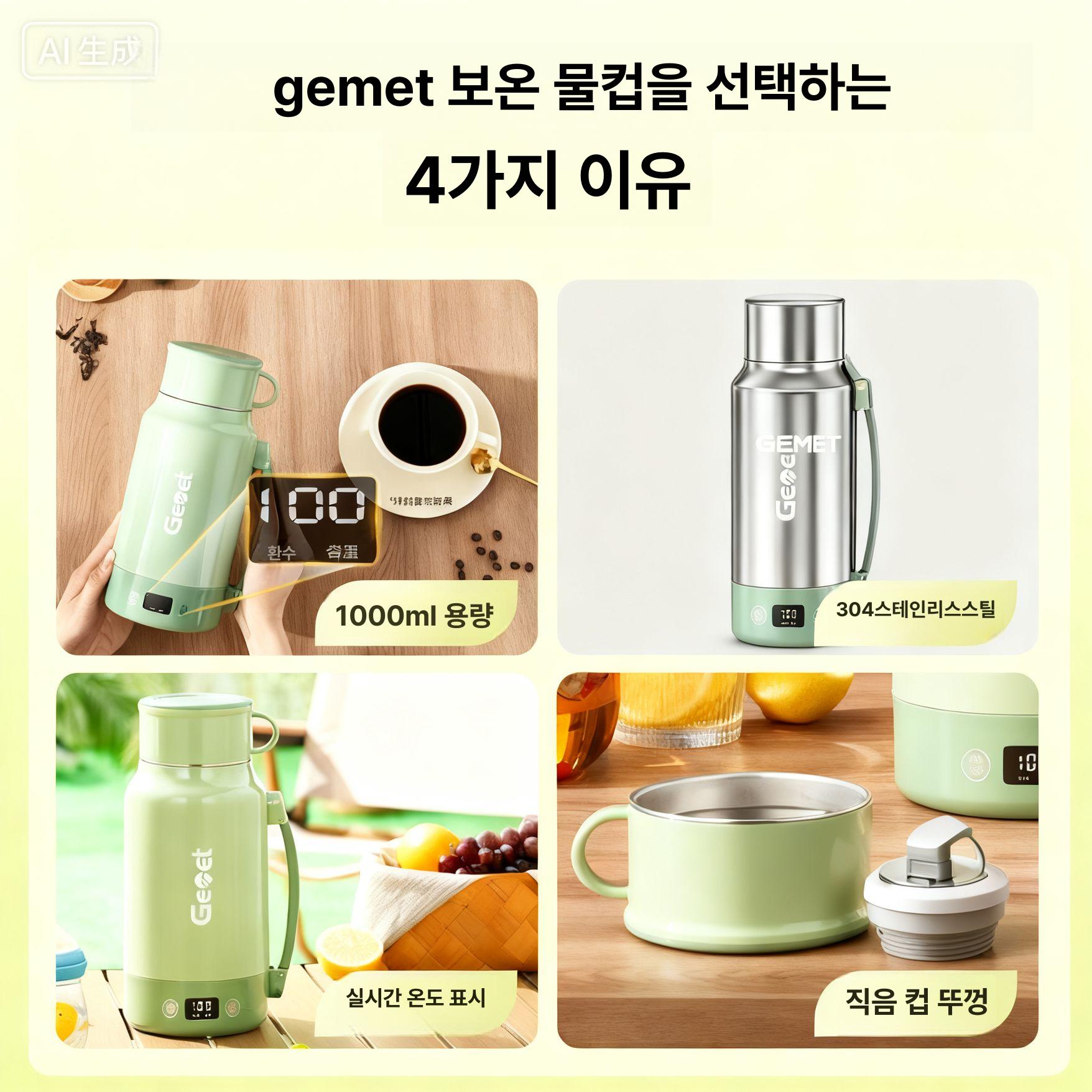 usb텀블러 보온 충전 병 가열 물끓이는 차박 캠핑 보냉 포트 휴대용 여행용 - 상세 이미지 5