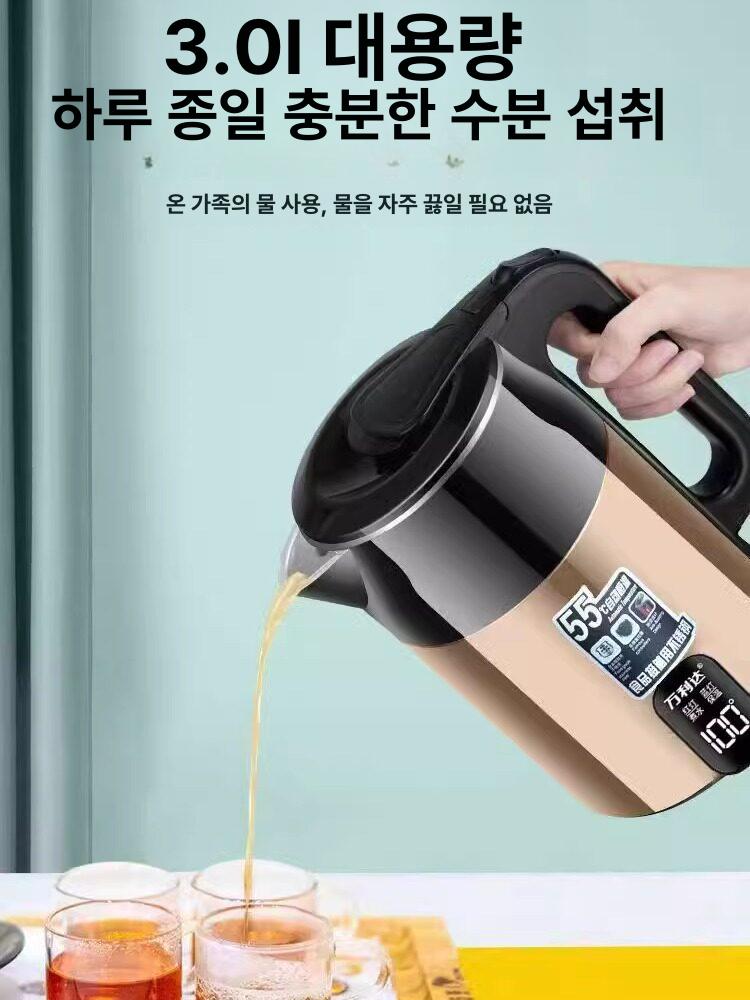 스텐 전기포트 대용량 커피포트 티포트 전기포터 전기주전자 무선 차탕기 대형 - 상세 이미지 3