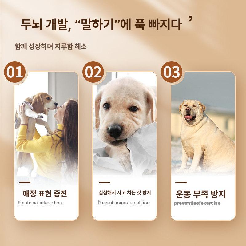 강아지 언어 번역기 소통 버튼 반려견 애견 삑삑이 장난감 실타래 인형 닭 - 상세 이미지 4